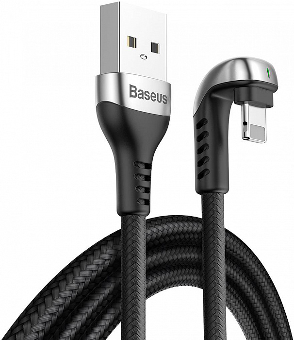 Кабель для iPhone Baseus Green U-shaped Lamp Mobile Game (CALUX-A01) USB-A to Lightning 1m (Black) купить в интернет-магазине icover