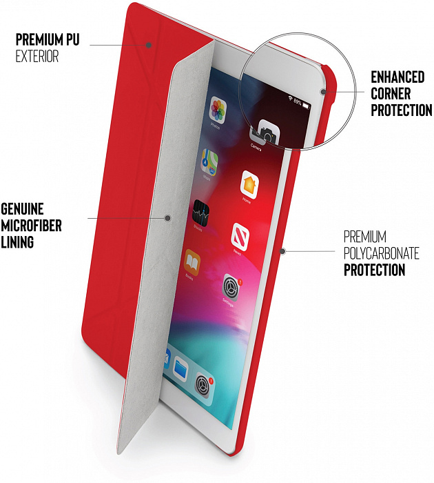Чехол Pipetto Origami (P043-53-4) для iPad Air/Pro 10.5" (Red) купить в интернет-магазине icover