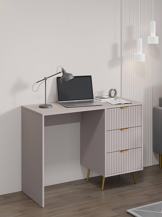 Стол письменный RIDBERG LUGANO 3Я (Cashmere/Gold) купить в интернет-магазине icover