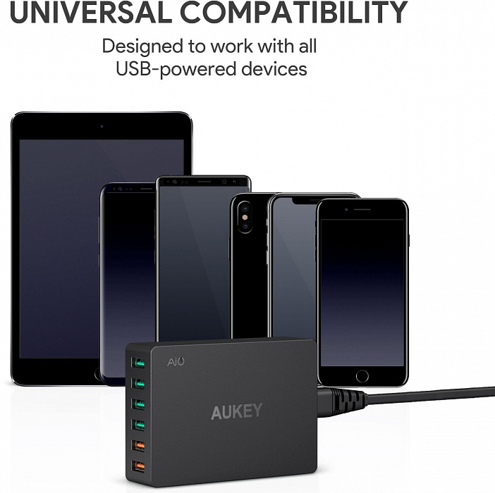 Сетевое зарядное устройство Aukey PA-T11 (Black) купить в интернет-магазине icover