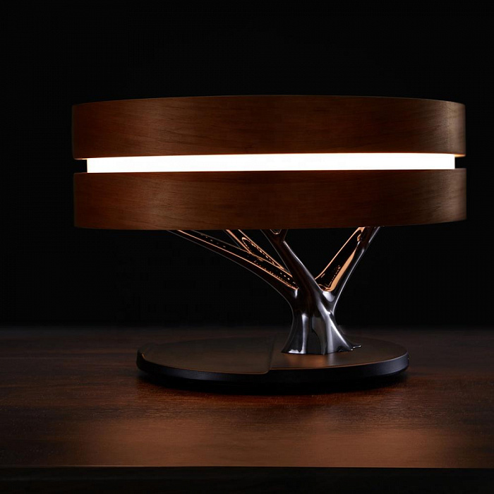 Умный светильник HomeTree Dawn (YT-M1601-B3) с беспроводной зарядкой и колонкой (Brown) купить в интернет-магазине icover