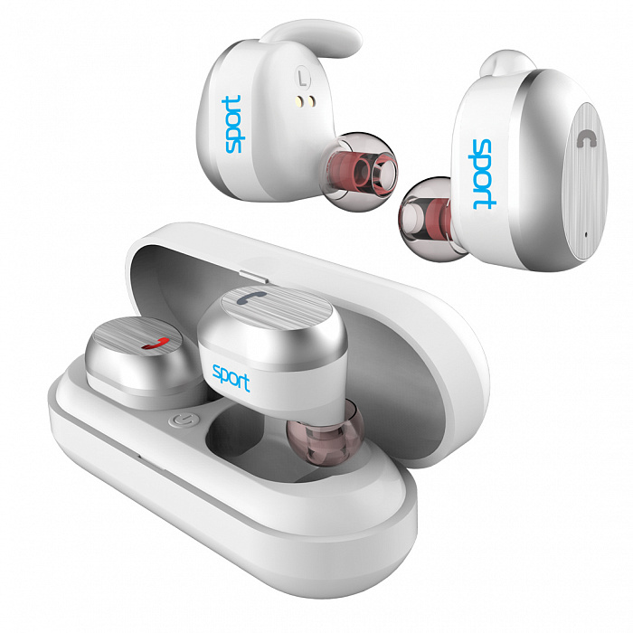Беспроводные наушники Elari NanoPods Sport (White) купить в интернет-магазине icover