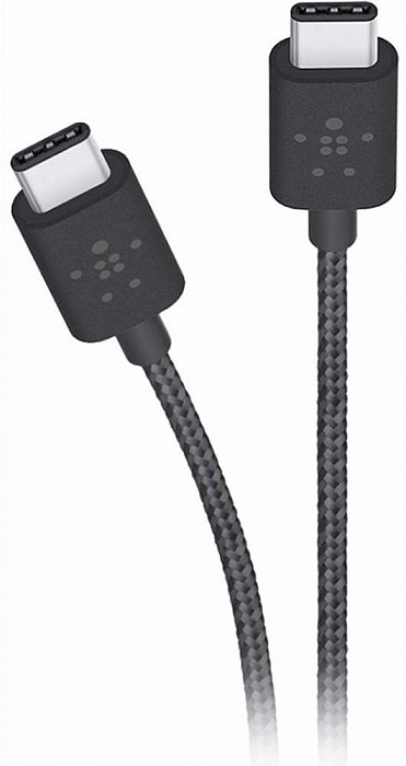 Кабель Belkin Mixit Metallic USB-C to USB-C 1.8 m F2CU041BT06-BLK (Black) купить в интернет-магазине icover