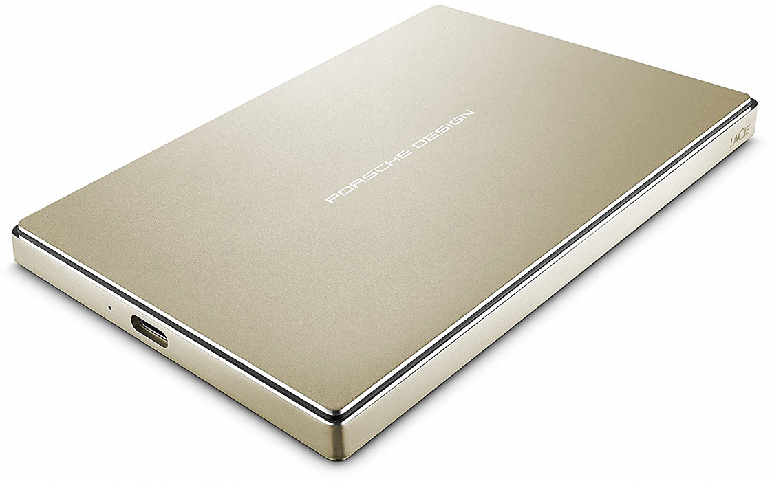 Внешний накопитель LaCie Porsche Design Mobile 2Tb USB 3.1 STFD2000403 (Gold) купить в интернет-магазине icover