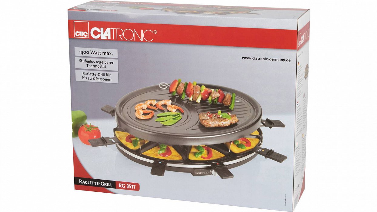 Раклетница Clatronic RG 3517 (Black) купить в интернет-магазине icover