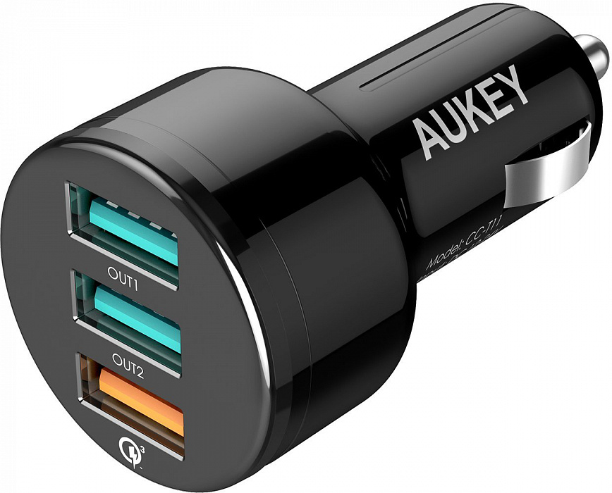 Автомобильное зарядное устройство Aukey CC-T11 (Black) купить в интернет-магазине icover