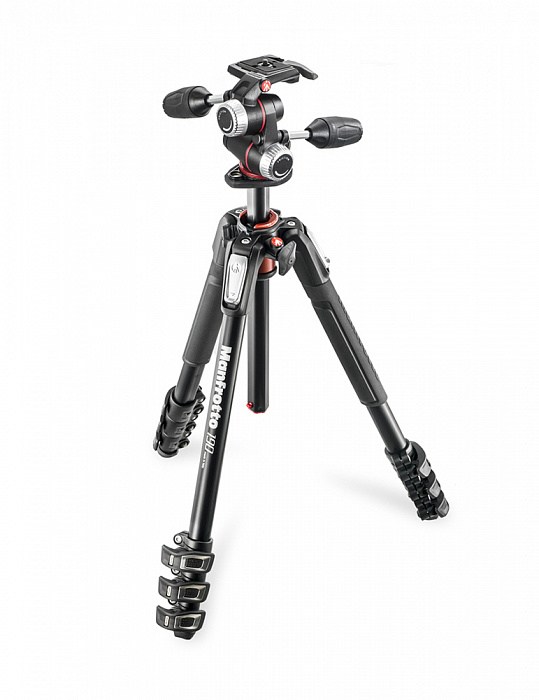 Manfrotto MK190XPRO4-3W - штатив + 3D-головка для фотокамер купить в интернет-магазине icover