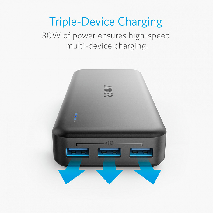 Внешний аккумулятор Anker PowerCore Elite 20000mAh A1273 (Black) купить в интернет-магазине icover