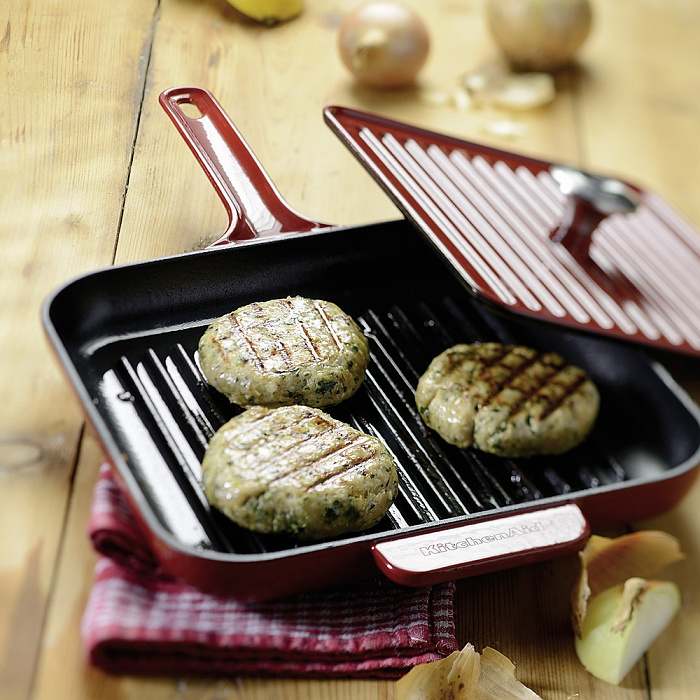 Сковорода-гриль с прессом KitchenAid Grill and Panini Press KCI10GPOB (Onyx Black) купить в интернет-магазине icover