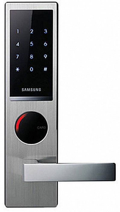Электронный дверной замок с ручкой Samsung SHS-H635 FBS/EN 6020 (Silver) купить в интернет-магазине icover