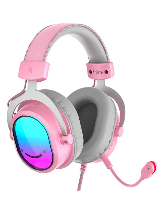 Игровые наушники Fifine H16 Gaming Headsets (Pink) купить в интернет-магазине icover