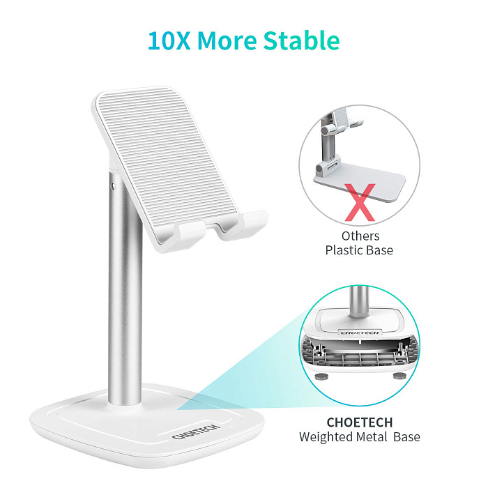 Подставка Choetech Handy Stander H035 для планшетов и смартфонов (White) купить в интернет-магазине icover