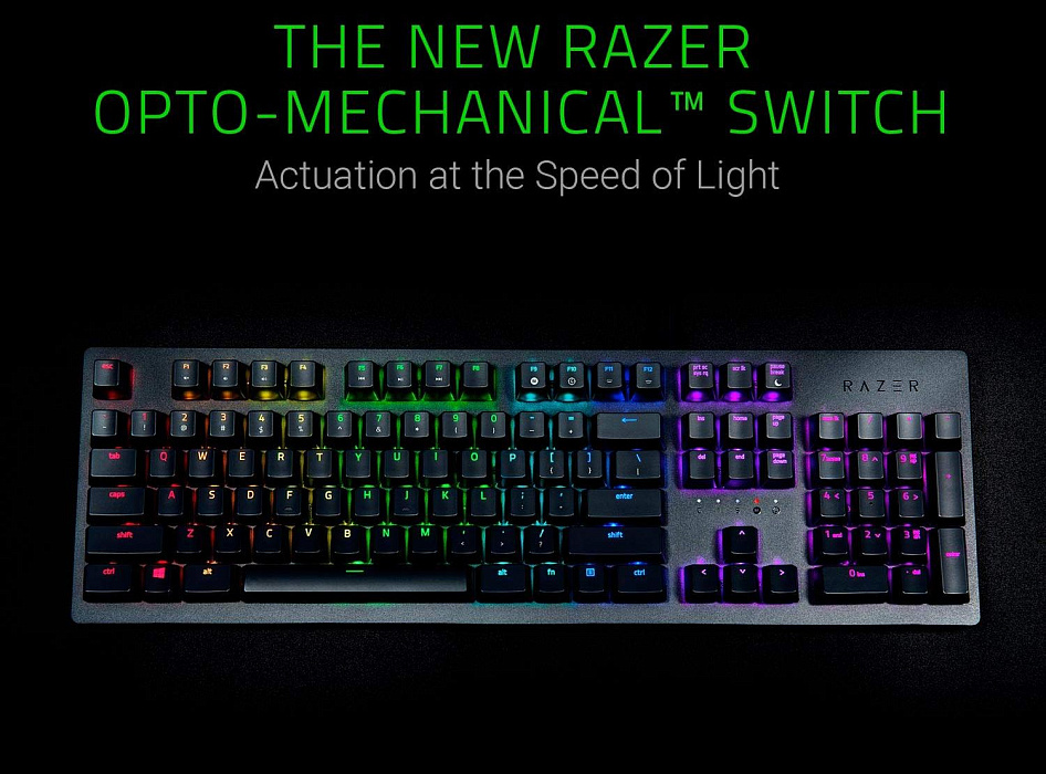 Игровая клавиатура Razer Huntsman RZ03-02521100-R3R1 (Black) купить в интернет-магазине icover