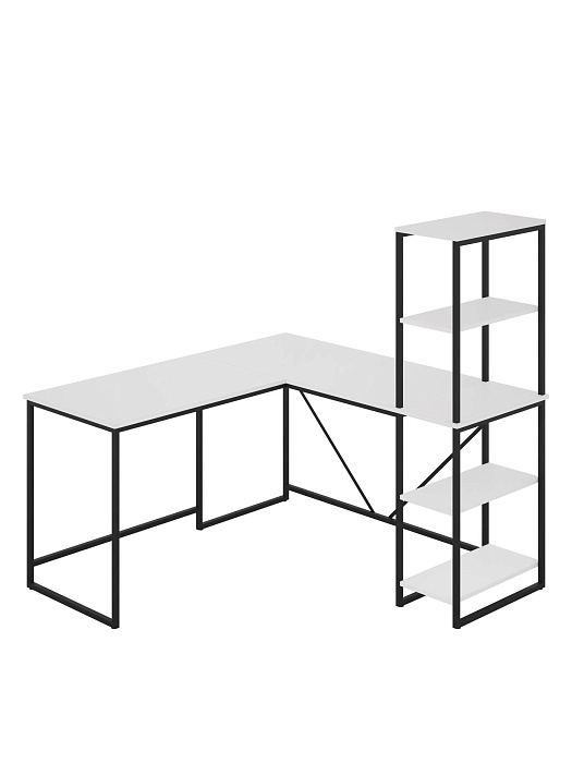 Стол письменный угловой лофт RIDBERG ФЛОРИДА (White/Black) купить в интернет-магазине icover