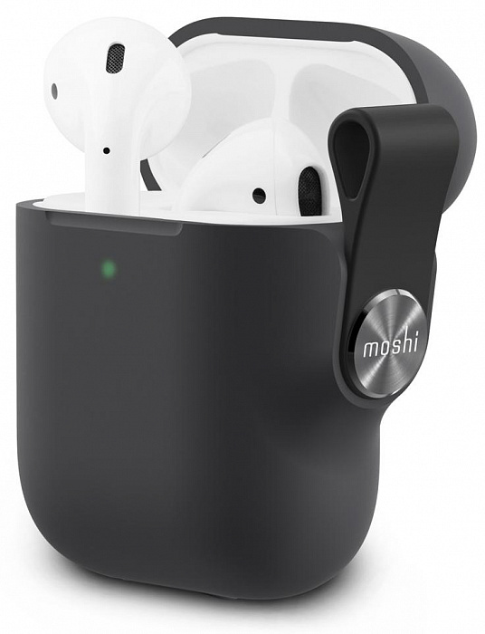 Чехол Moshi Pebbo (99MO123031) для AirPods 1/2 Gen (Black) купить в интернет-магазине icover