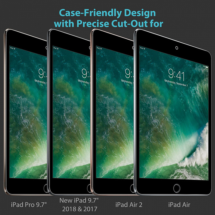 Защитное стекло Syncwire SW-SP169 для iPad Air 2/Pro 9.7 (Transparent) купить в интернет-магазине icover