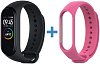 Фитнес-браслет Xiaomi Mi Band 4 + сменный ремешок Silicon (Black/Pink) купить в интернет-магазине icover