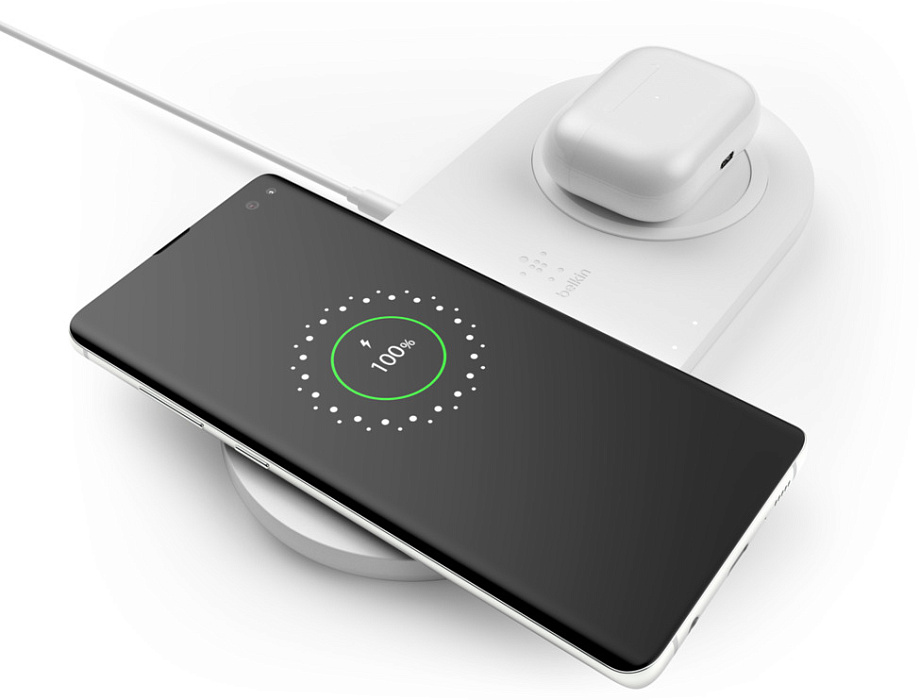 Беспроводное зарядное устройство Belkin Boost Charge (WIZ008vfWH) 15 Вт. (White) купить в интернет-магазине icover