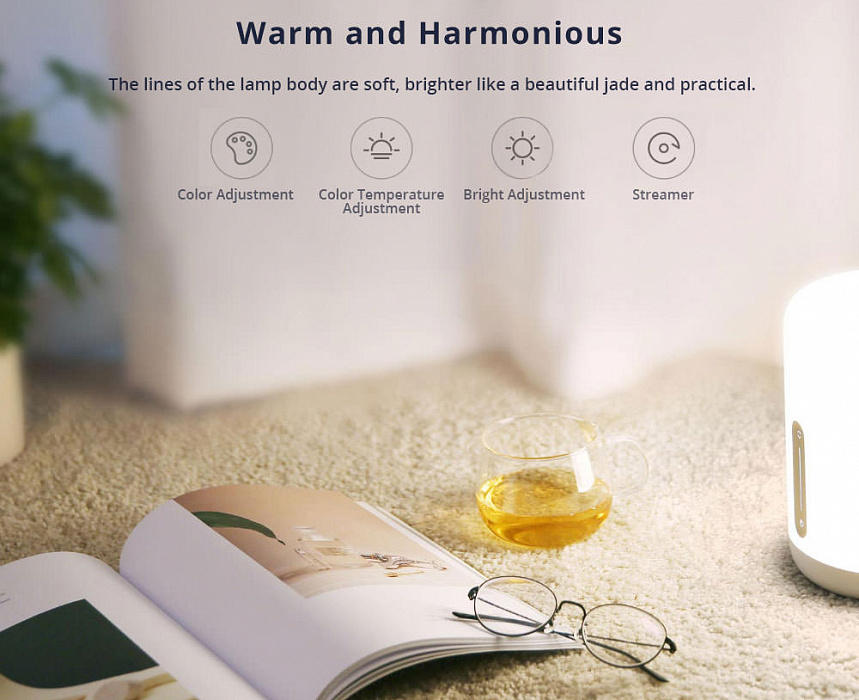 Умная лампа Xiaomi Mijia Bedside Lamp 2 с Apple Homekit (MJCTD02YL) купить в интернет-магазине icover