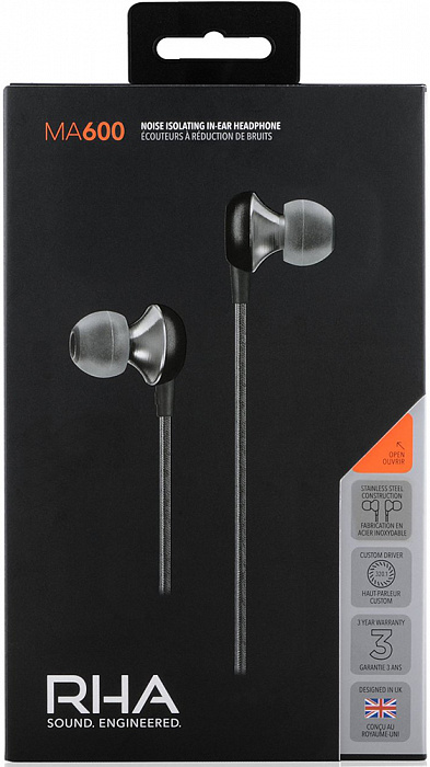 RHA MA600 - внутриканальные наушники (Black/Silver) купить в интернет-магазине icover
