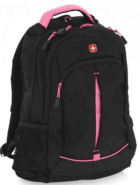 Wenger School Pack 2 (3165208408) - школьный рюкзак (Black/Pink) купить в интернет-магазине icover