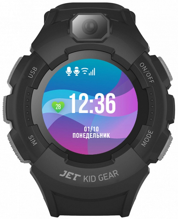 Детские умные часы Jet Kid GEAR (Black/Grey) купить в интернет-магазине icover