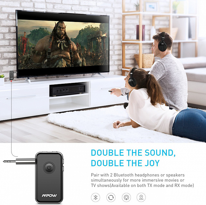 Bluetooth-ресивер Mpow MPBH045AB (Black) купить в интернет-магазине icover