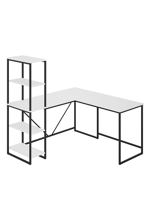 Стол письменный угловой лофт RIDBERG ФЛОРИДА (White/Black) купить в интернет-магазине icover