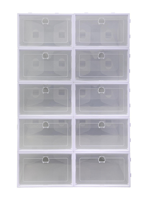 Коробки для хранения обуви Ridberg 10 шт (Transparent) купить в интернет-магазине icover