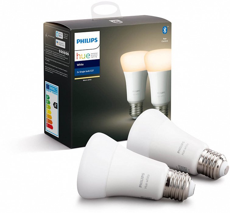 Умные светодиодные лампы Philips Hue White Bluetooth E27 2 шт (8718696785270) купить в интернет-магазине icover