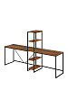 Стол письменный угловой лофт RIDBERG ФЛОРИДА (Dark Oak/Black) купить в интернет-магазине icover