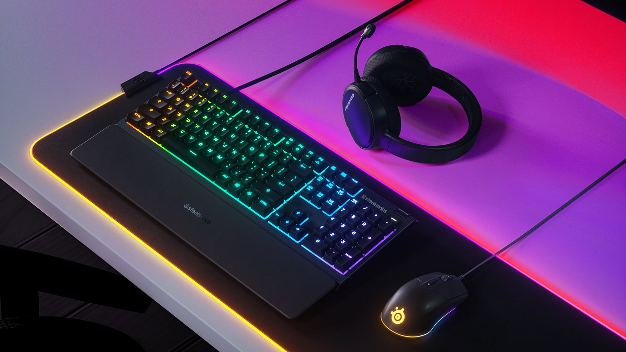 Игровая клавиатура SteelSeries Apex 3 (Black) купить в интернет-магазине icover
