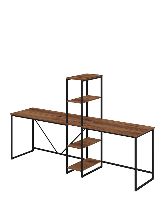 Стол письменный угловой лофт RIDBERG ФЛОРИДА (Dark Oak/Black) купить в интернет-магазине icover