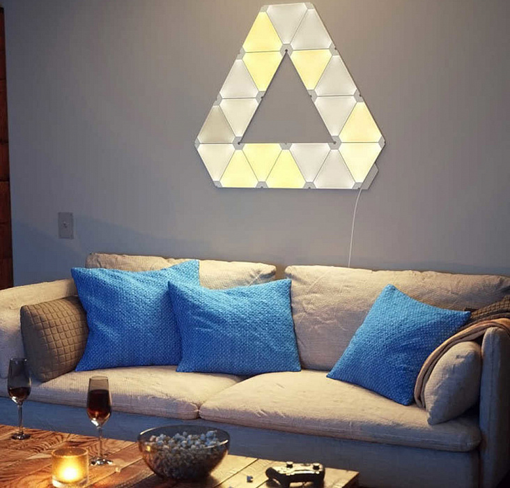 Комплект умных ламп Xiaomi Nanoleaf с модулем Rhytm (4 панели) купить в интернет-магазине icover
