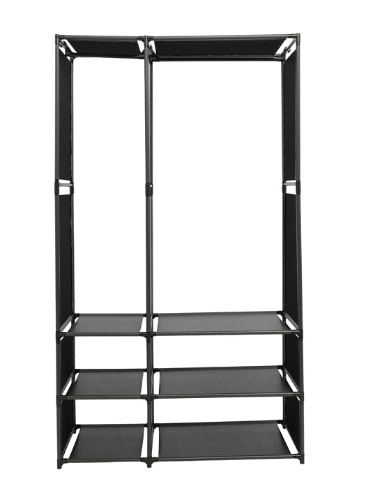 Вешалка напольная для одежды узкая с перегородками Ridberg 2.0 (Black) купить в интернет-магазине icover
