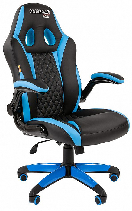 Игровое кресло Chairman Game 15 (Black/Blue) купить в интернет-магазине icover