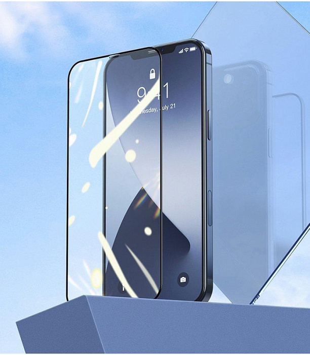 Защитное стекло Baseus Full-screen Tempered Glass Film (SGAPIPH67N-KC01) для iPhone 12 Pro Max (Black) купить в интернет-магазине icover