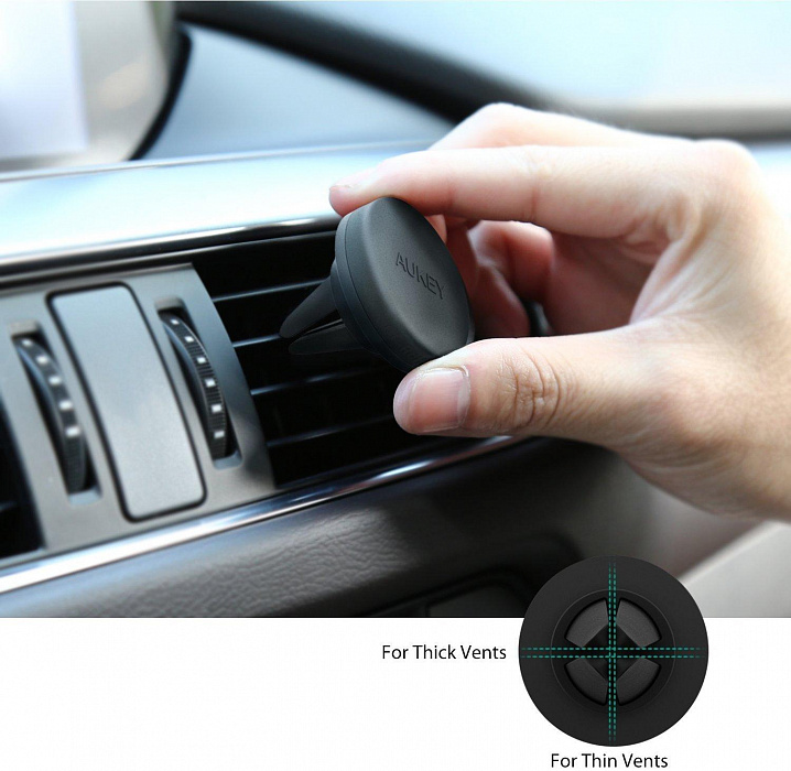 Автомобильный держатель Aukey Air Vent Magnetic Phone Mount (Black) купить в интернет-магазине icover