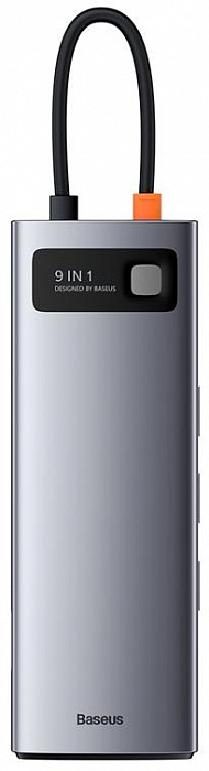 Хаб Baseus Metal Gleam Series 9-in-1 CAHUB-CU0G (Space Grey) купить в интернет-магазине icover