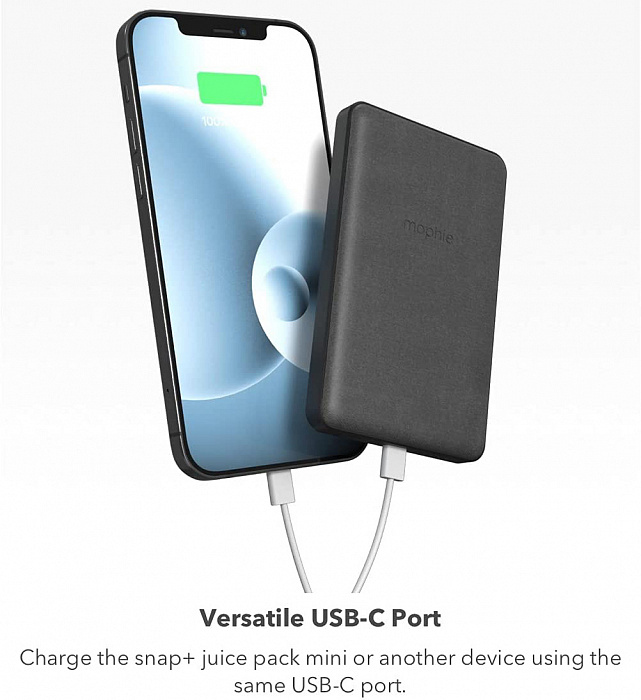 Внешний аккумулятор Mophie Snap+ Juice Pack Mini (401107912) для iPhone 12/13 (Black) купить в интернет-магазине icover