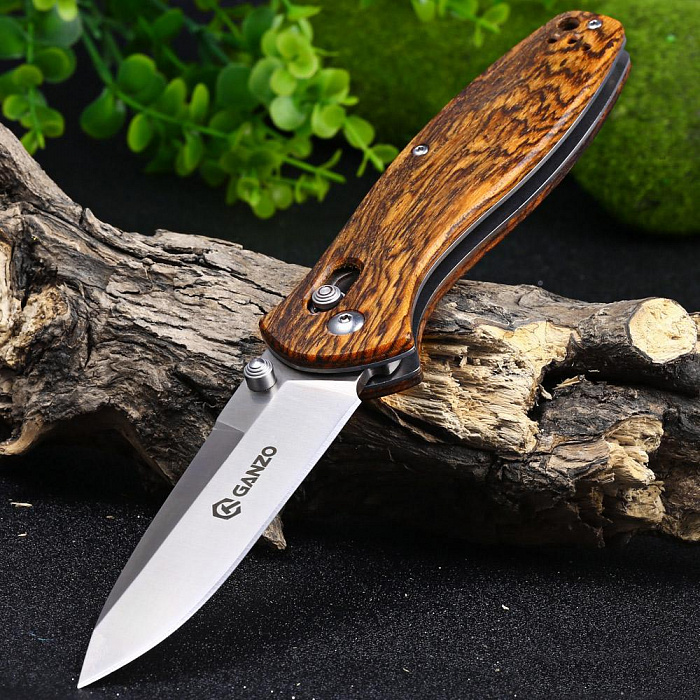 Ganzo G738 (G738-WD1) - нож складной (Wood) купить в интернет-магазине icover