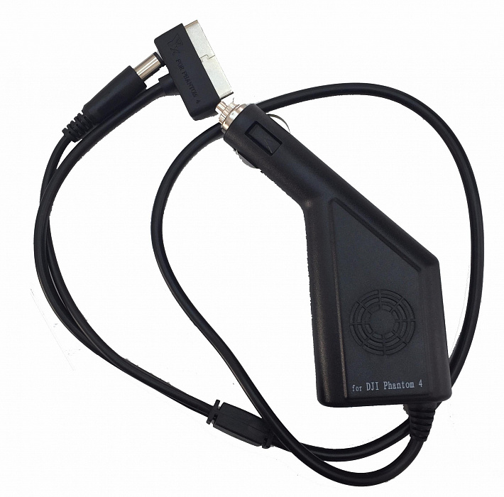 Автомобильное зарядное устройство Car Charger Kit для DJI Phantom 4 (Black) купить в интернет-магазине icover