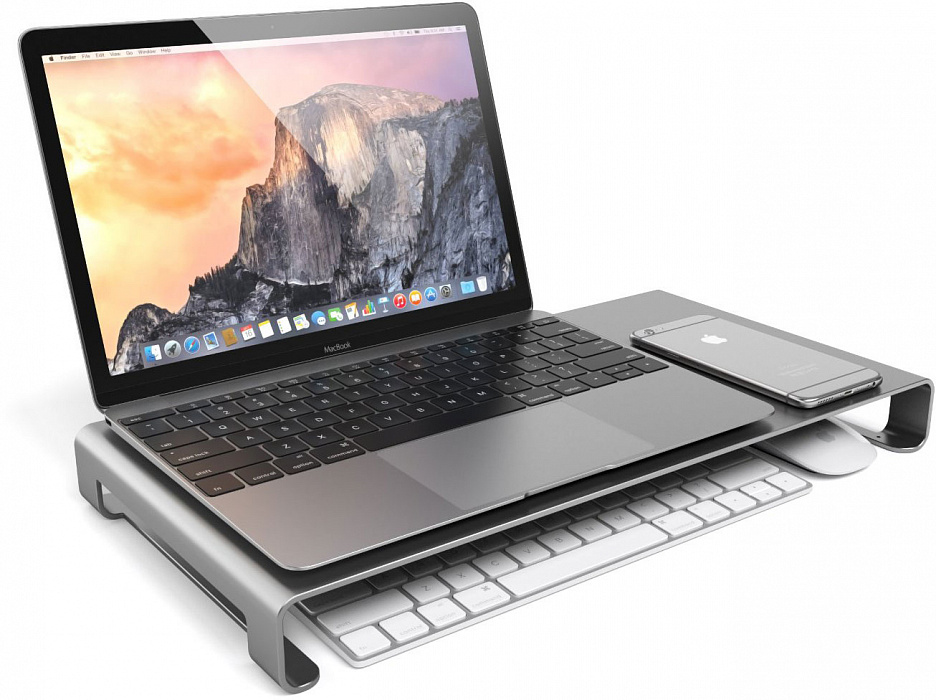 Подставка для монитора Satechi Aluminum Monitor Stand ST-ASMSM (Space Gray) купить в интернет-магазине icover