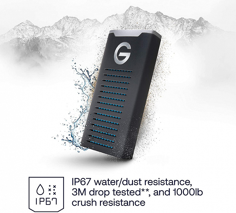 Внешний SSD G-Tech G-Drive Mobile (0G06053-1) 1TB 2.5" USB-C (Black) купить в интернет-магазине icover