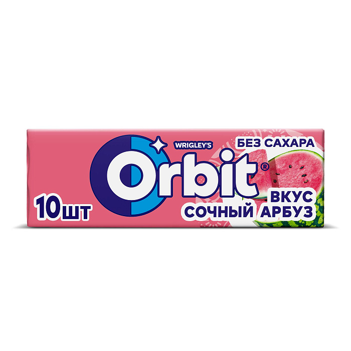 Жевательная резинка Orbit Сочный арбуз, без сахара, 30 пачек по 13.6 г купить в интернет-магазине icover