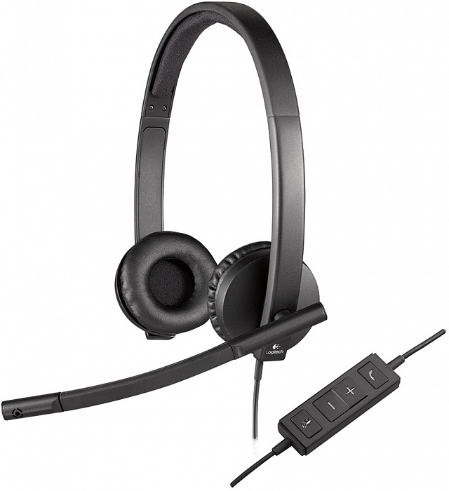 Наушники с микрофоном Logitech H570e 981-000575 (Black) купить в интернет-магазине icover