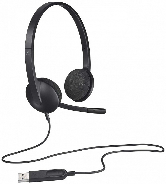 Наушники с микрофоном Logitech H340 981-000475 (Black) купить в интернет-магазине icover
