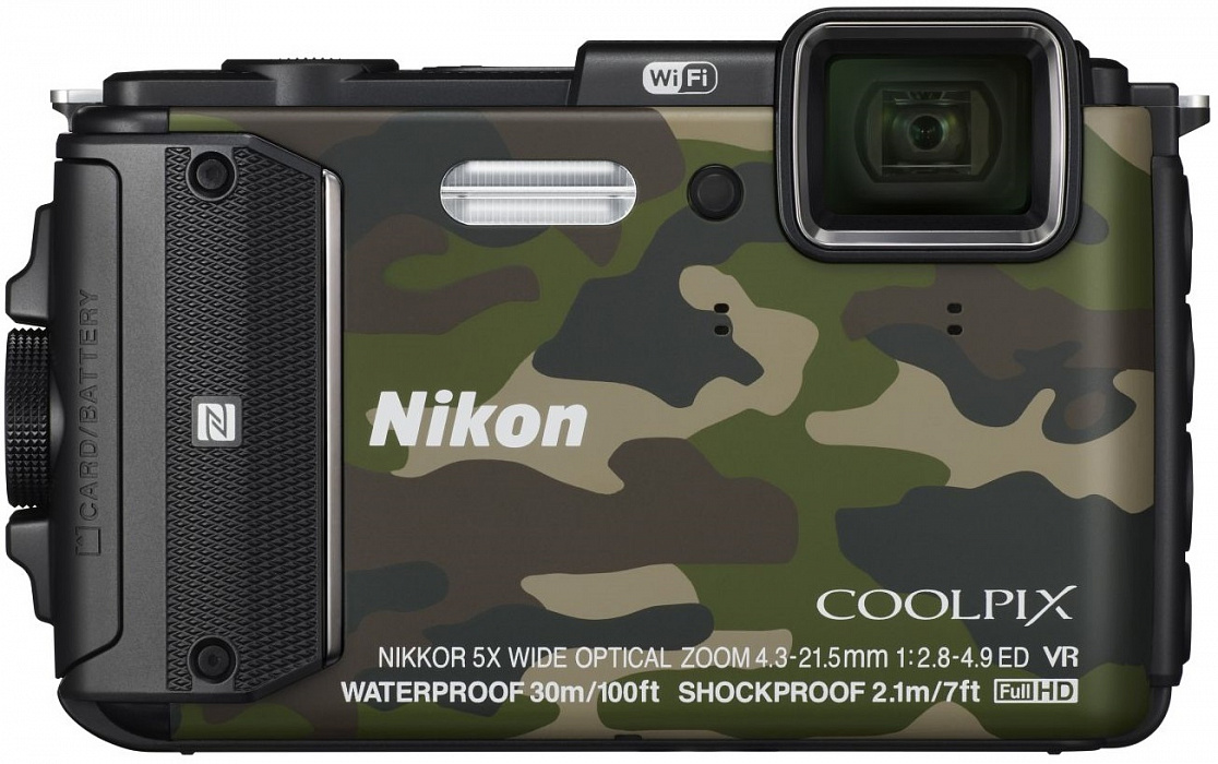 Фотоаппарат Nikon Coolpix AW130 (Camouflage) купить в интернет-магазине icover