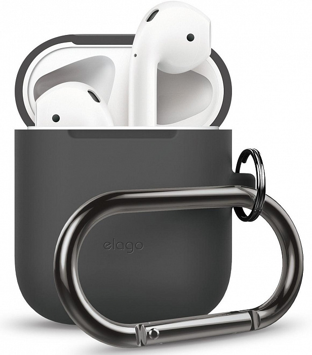 Чехол Elago AirPods Hang Case (EAPSC-HANG-DGY) для зарядного кейса AirPods (Dark Grey) купить в интернет-магазине icover