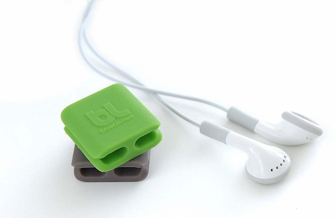 Клипсы-держатели для проводов Bluelounge CableClip Small BLUCC-SM (Grey/Green) купить в интернет-магазине icover
